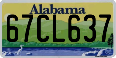 AL license plate 67CL637