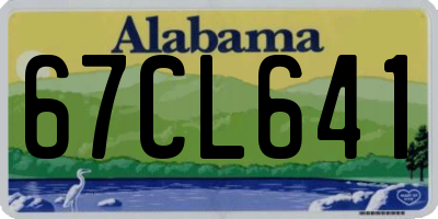 AL license plate 67CL641