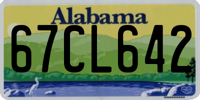 AL license plate 67CL642