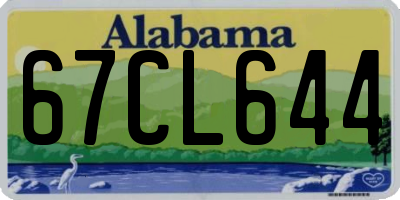 AL license plate 67CL644