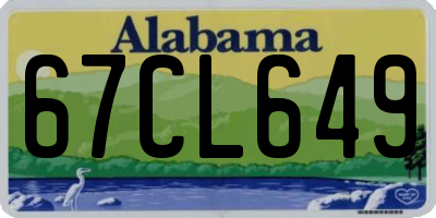 AL license plate 67CL649