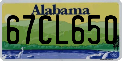 AL license plate 67CL650