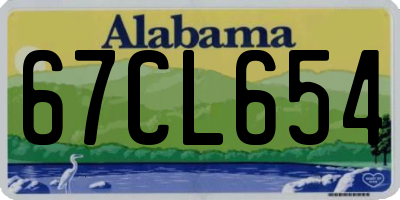 AL license plate 67CL654