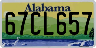 AL license plate 67CL657