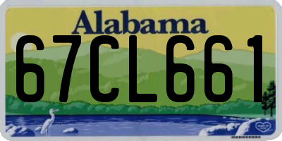 AL license plate 67CL661