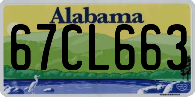 AL license plate 67CL663