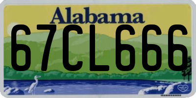 AL license plate 67CL666