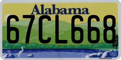 AL license plate 67CL668