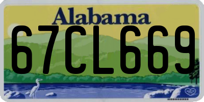 AL license plate 67CL669