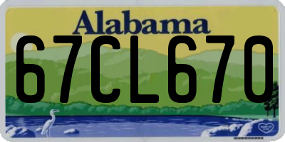 AL license plate 67CL670