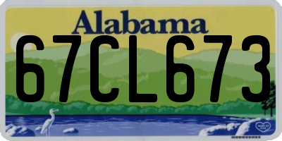 AL license plate 67CL673