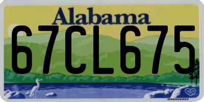 AL license plate 67CL675
