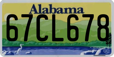 AL license plate 67CL678