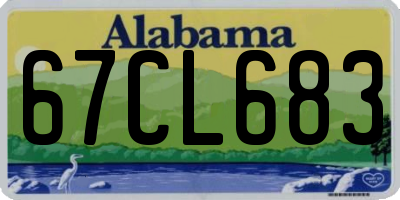 AL license plate 67CL683