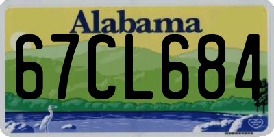 AL license plate 67CL684