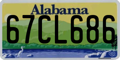 AL license plate 67CL686