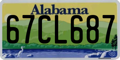 AL license plate 67CL687