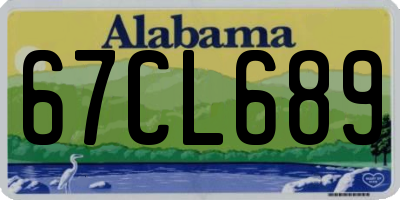 AL license plate 67CL689