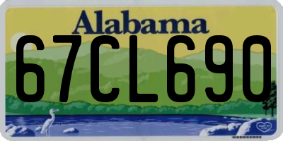 AL license plate 67CL690