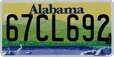 AL license plate 67CL692