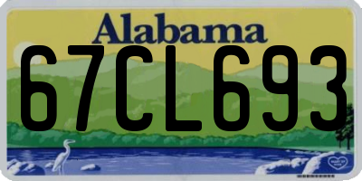 AL license plate 67CL693