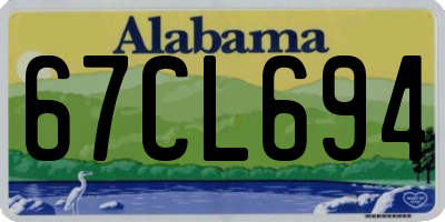 AL license plate 67CL694