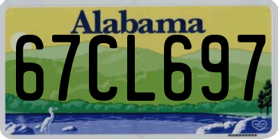 AL license plate 67CL697