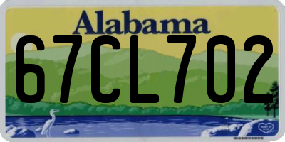AL license plate 67CL702