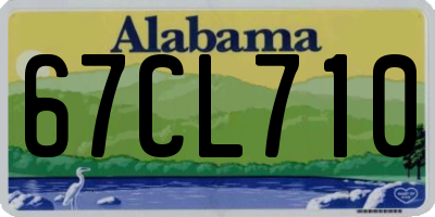 AL license plate 67CL710