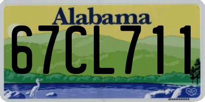 AL license plate 67CL711