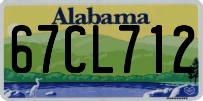 AL license plate 67CL712