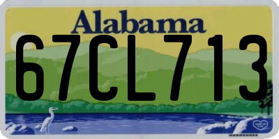 AL license plate 67CL713