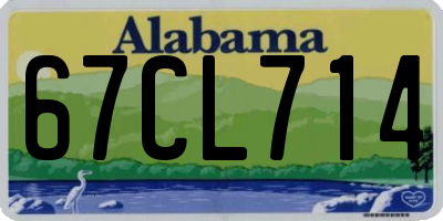 AL license plate 67CL714