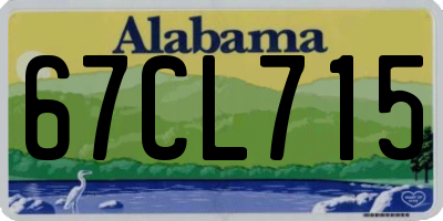 AL license plate 67CL715