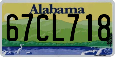 AL license plate 67CL718