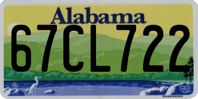 AL license plate 67CL722