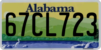 AL license plate 67CL723