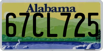 AL license plate 67CL725