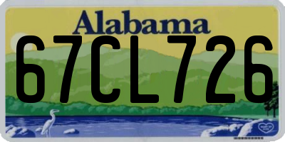 AL license plate 67CL726