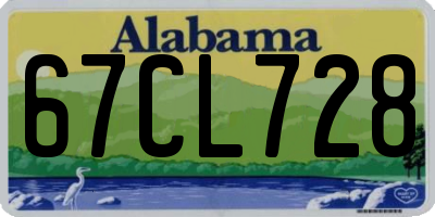 AL license plate 67CL728