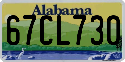 AL license plate 67CL730
