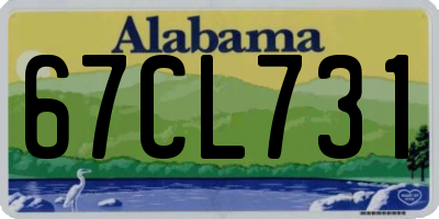 AL license plate 67CL731