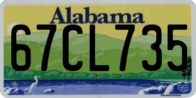 AL license plate 67CL735