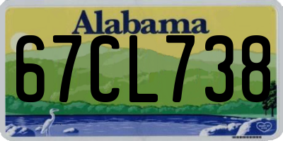 AL license plate 67CL738