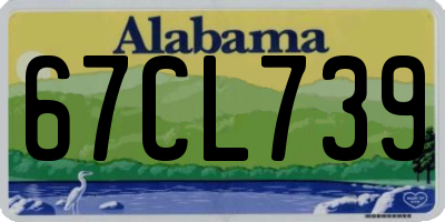 AL license plate 67CL739