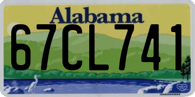 AL license plate 67CL741
