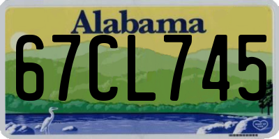AL license plate 67CL745