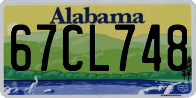 AL license plate 67CL748