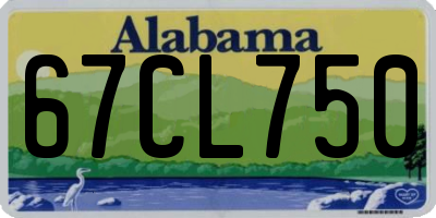 AL license plate 67CL750