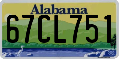 AL license plate 67CL751